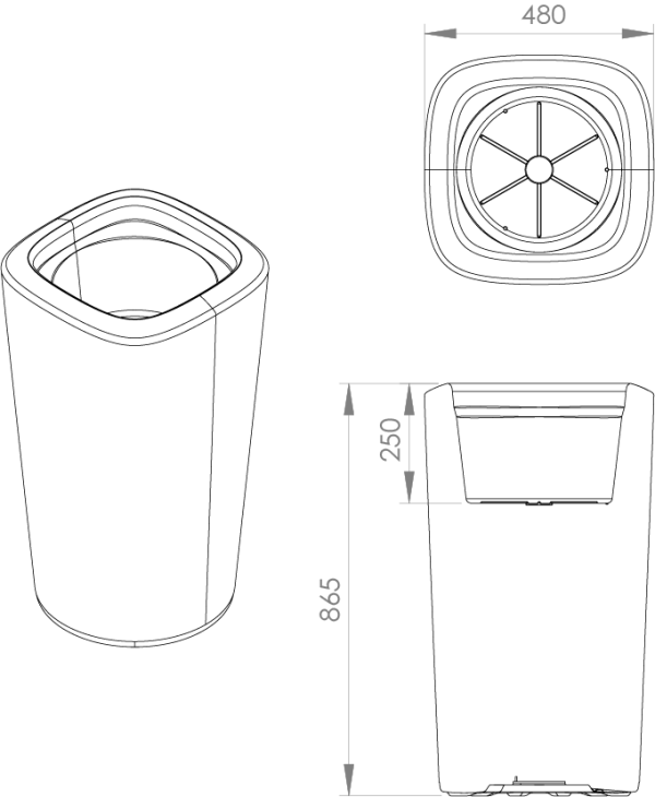 FLOWERPOT LARGE RECYCLED